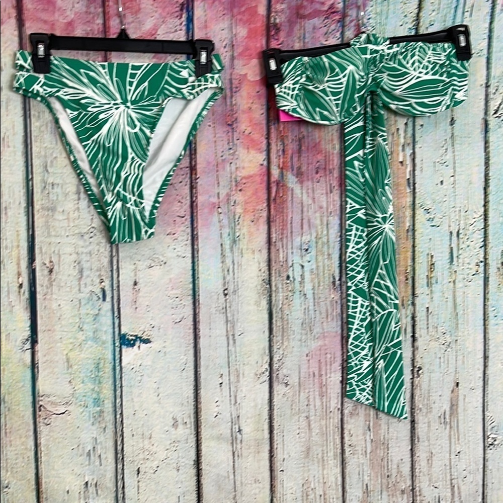 Tabitha Brown Green Leaf Bikini Small
